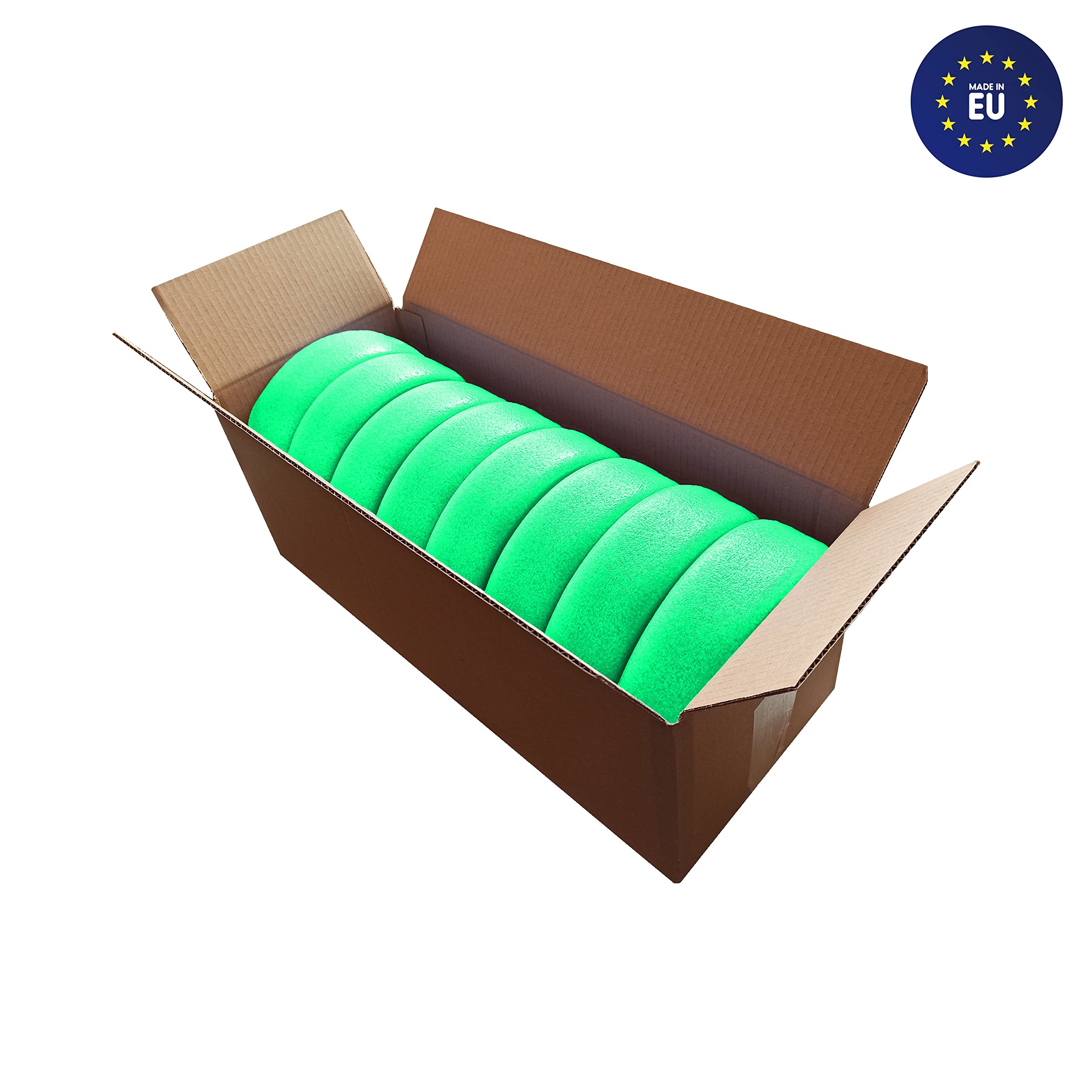 Tubi in schiuma per trampolino da 8 pezzi con tappi in schiuma per aste trampolino, 180 cm, verde