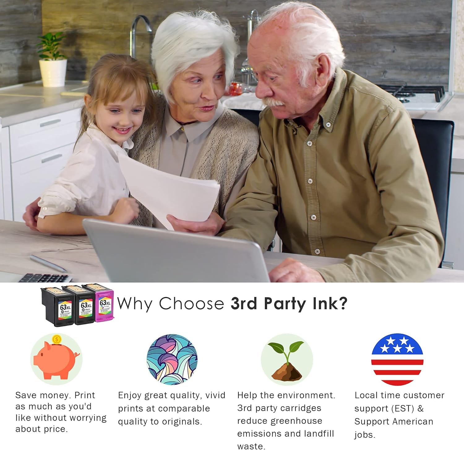 Buу 1 gеt 1 Limeink 3 Remanufactured Ink Cartridge 63XL 63 XL High Yield for HP Envy 4512 4520 Deskjet 3632 2130 2132 1110 3636 3637 1112 3630 3634 OfficeJet 3830 3833 4650 4652 4655 5255 5258 Printer Black Color