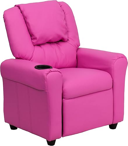 Miniatura 3 de BizChair - Sillón reclinable de vinilo para niños, color rosa