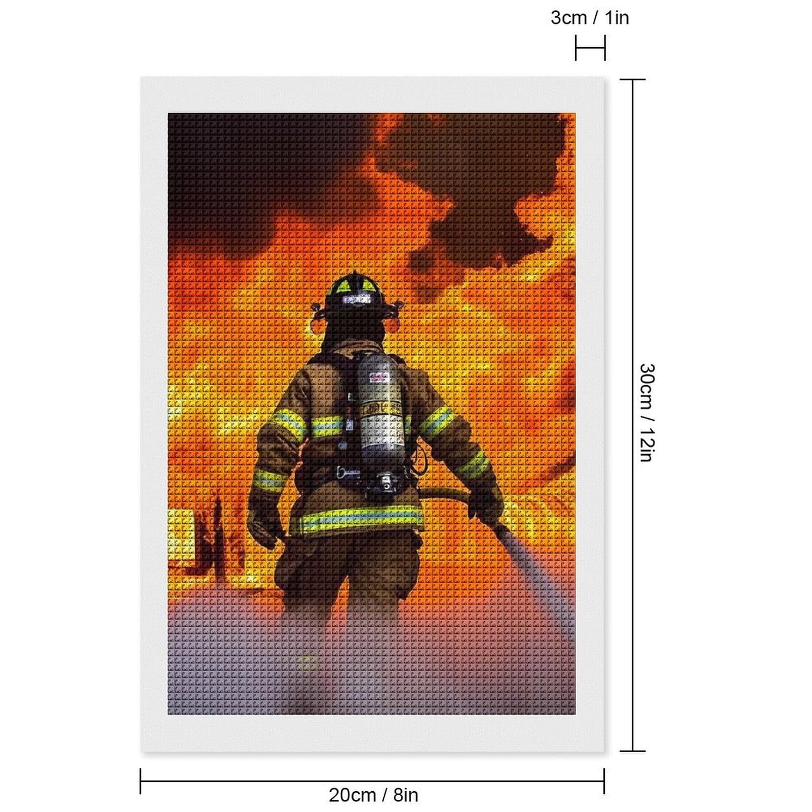 Amazon.com: Firefighter Fireman Flame Diamond Art Kits for Adults