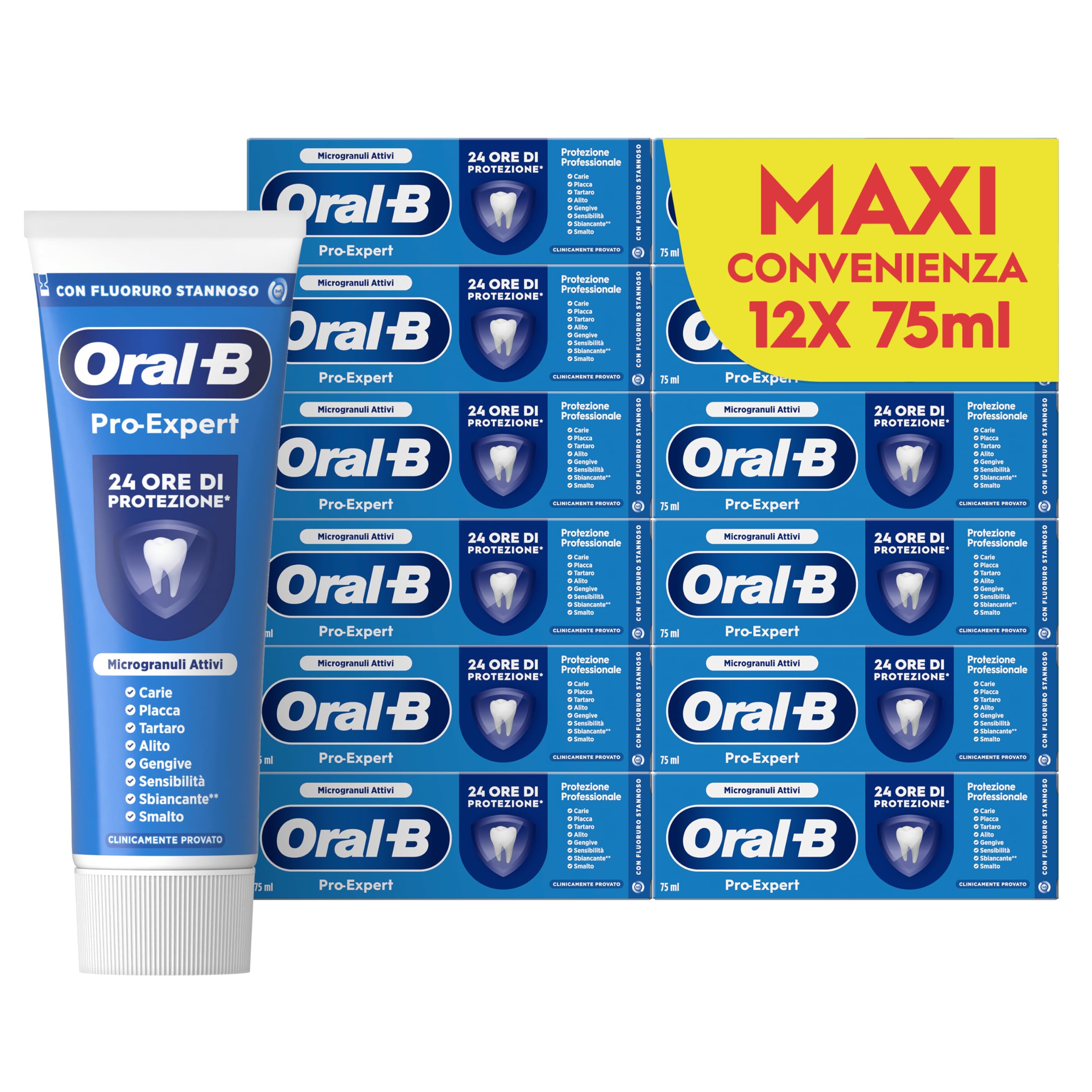Oral-B Dentifricio Pro-expert Protezione Professionale 12x75ml