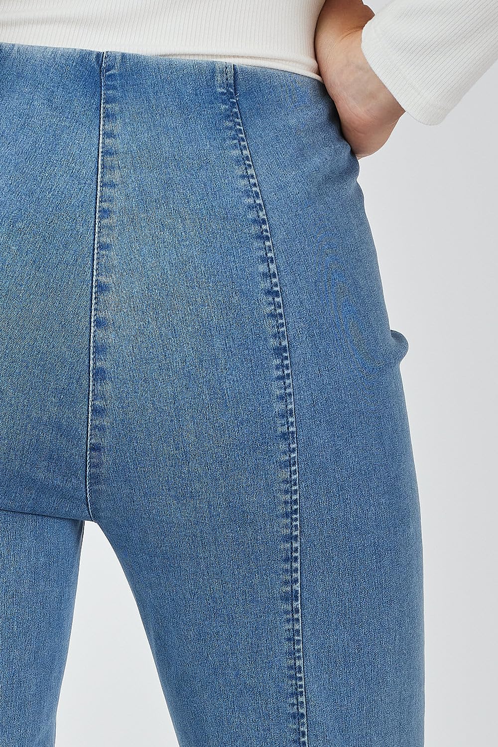 Robell Marie Damenjeans mit geradem Bein, hohe Taille, Denim Power Stretch
