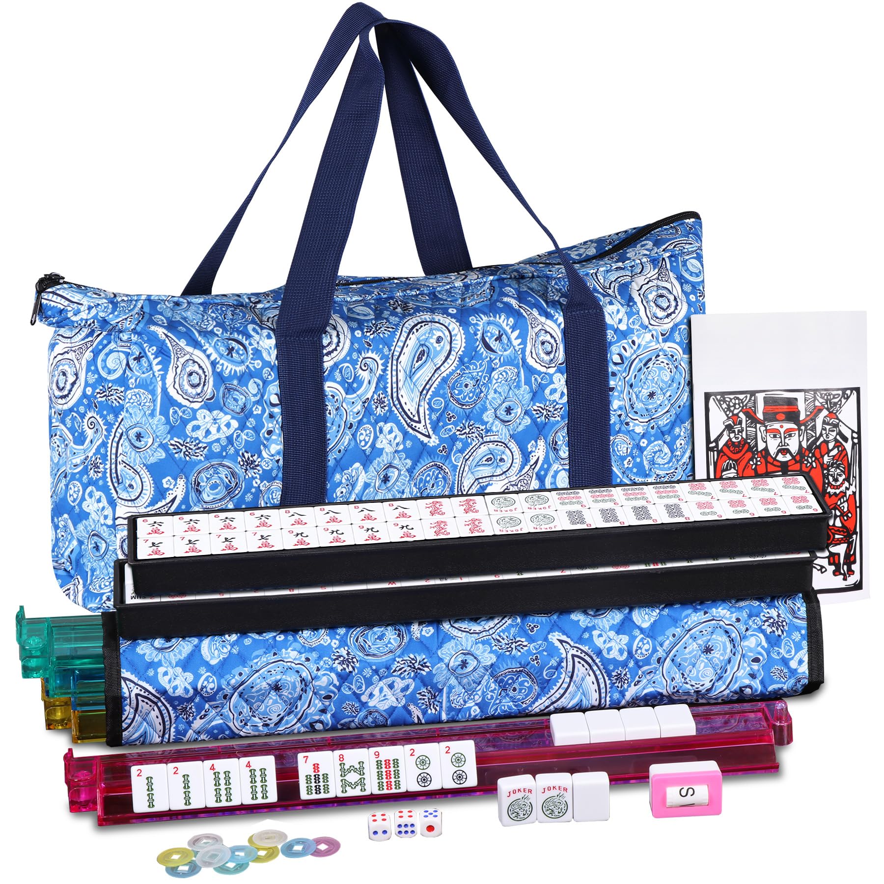 Amazon.com: Smartxchoices 166 Tiles Mah Jongg Set American