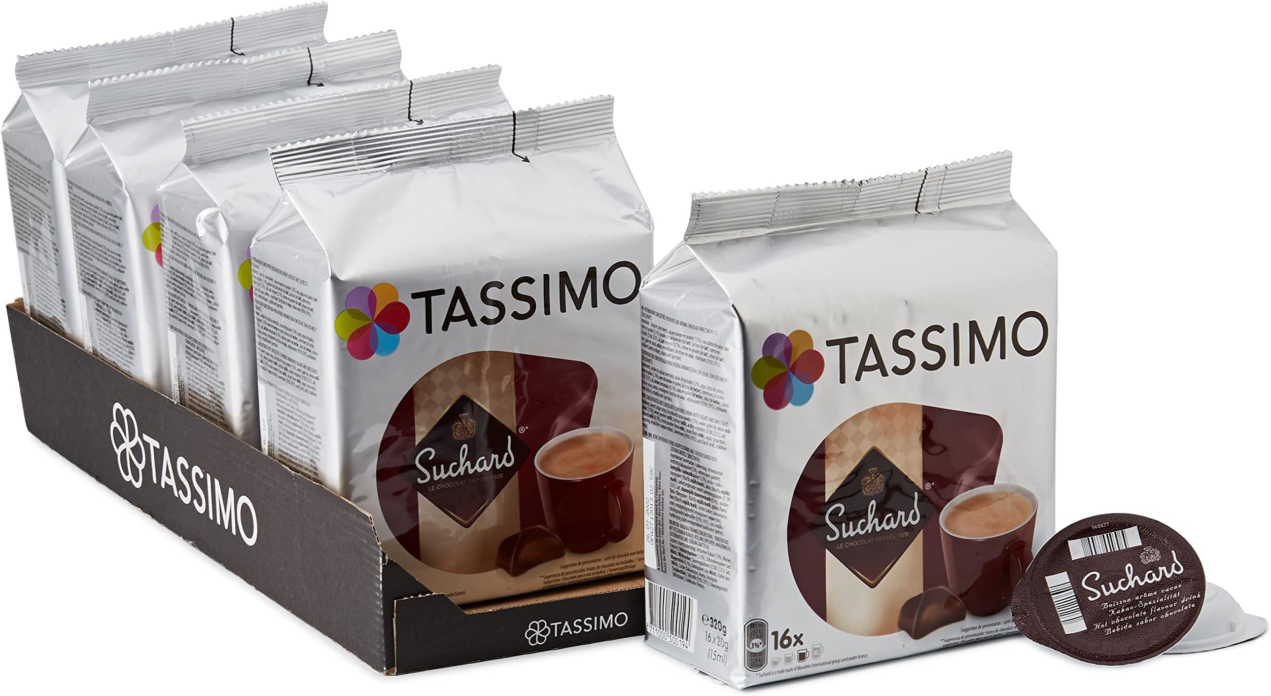 TASSIMO Suchard Hot Chocolate 16 T DISCs (Pack of 5)
