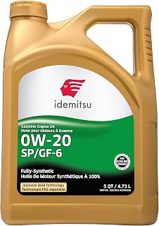 Idemitsu Full Synthetic 0W-20 Engine Oil SP/GF-6-5 Quart (30013012-95300C020)