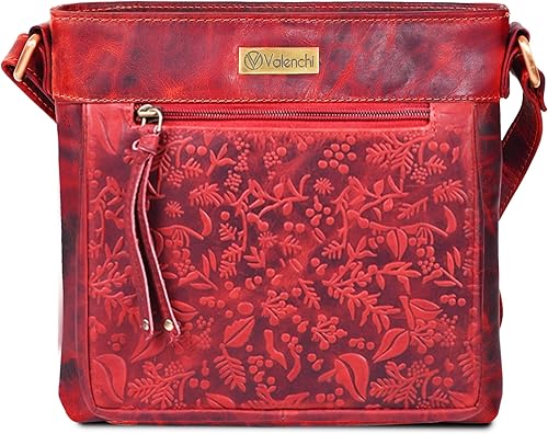 Miniatura 9 de VALENCHI - Bolso cruzado de cuero genuino para mujer bolso de hombro para mujer hecho a mano Lb-02 Brown Hunter, Brown Oily Hunter, Cognac Milled