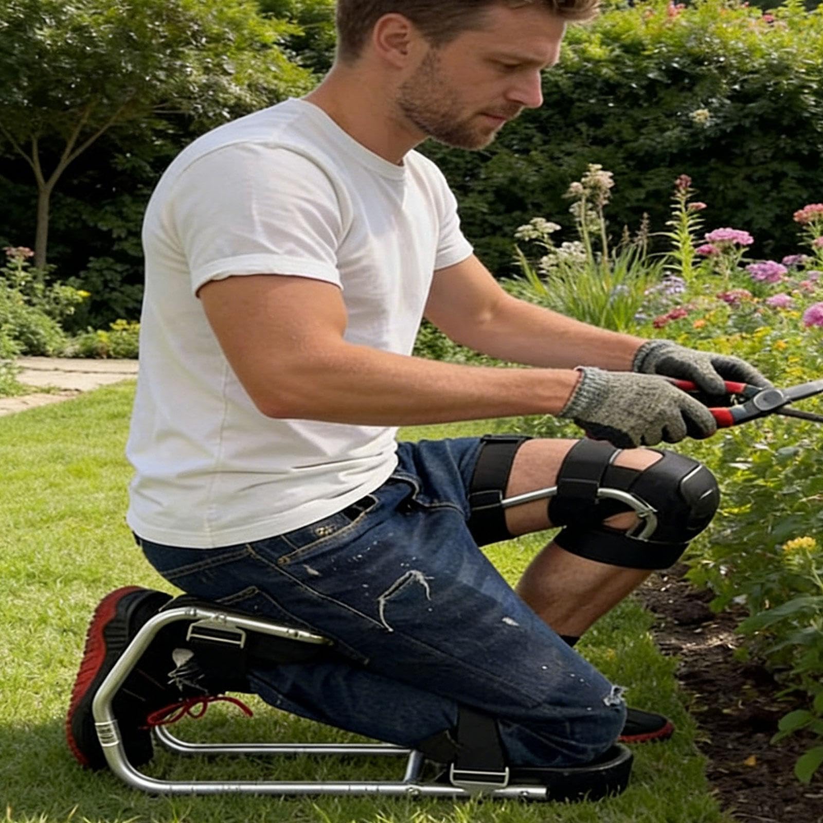 Asiento de Rodillas: Facilita El Trabajo, Es Ligero, Ergonómico Y Portátil.