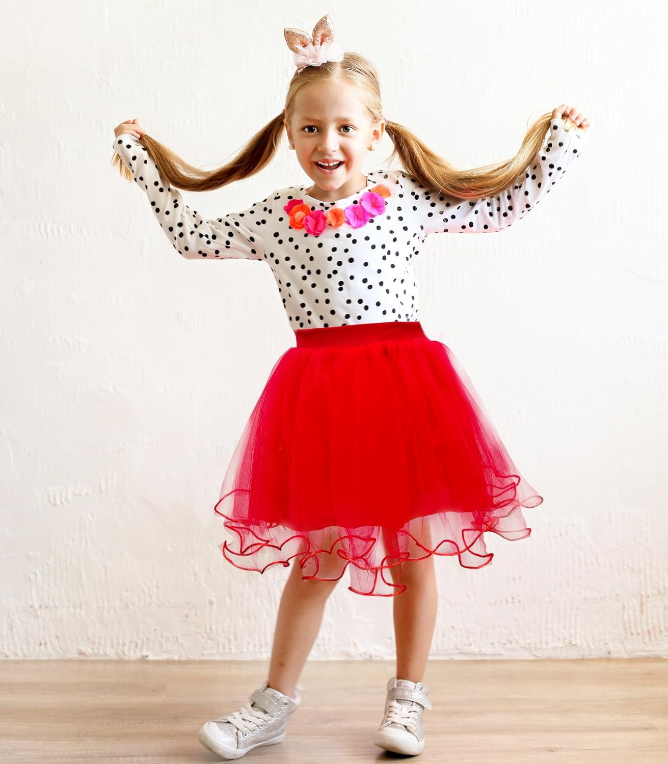 Jastore Girls Tutu Skirts Layered Tulle Princess Dresses for Toddler Girls Birthday Dance Party Supplies