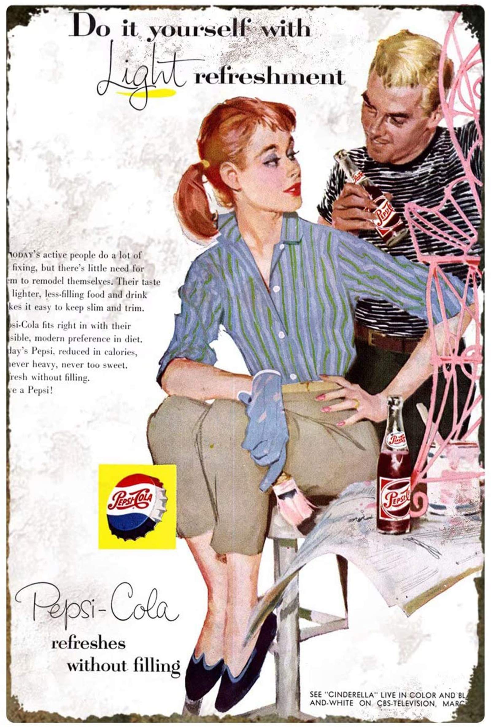 Pepsi Cola Funny Tin Sign Bar Pub Diner Cafe Wall Decor Home Decor