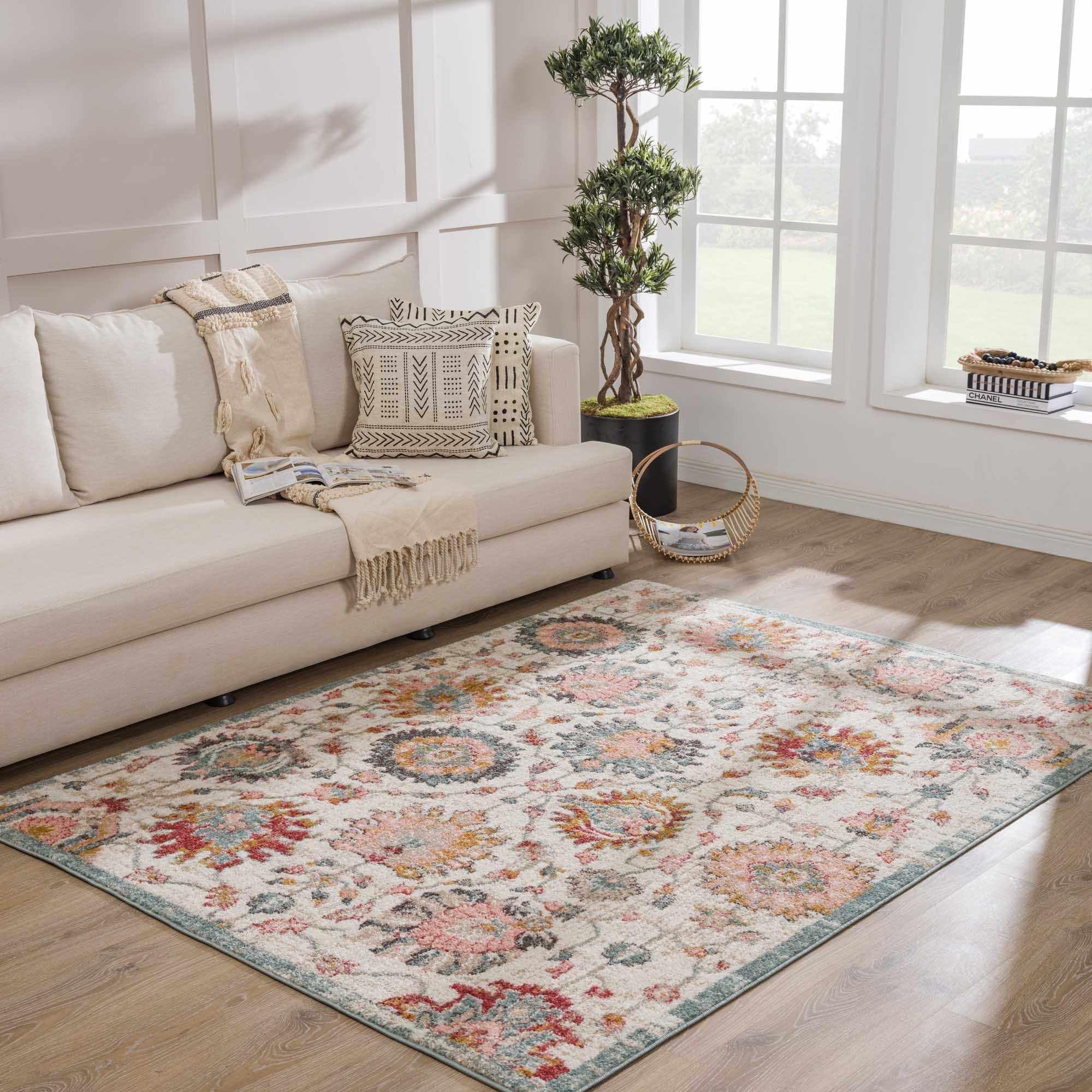 Amazon.com: Hauteloom Twilight Area Rug - Floral Medallion