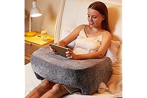 Homguava Lap Pillow for Crocheting, Ergonomic Gaming Pillow with Arm Rest