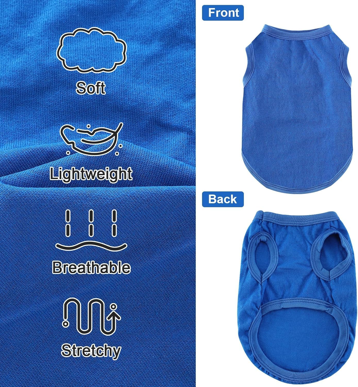 Gilet Rafraîchissant pour Chien,Gilet de Refroidissement pour Chien, Gilets pour Chiens Frais Et Confortable pour L'Été, Adapté Aux Chiens de Petite Et Moyenne Taille/Bleu M