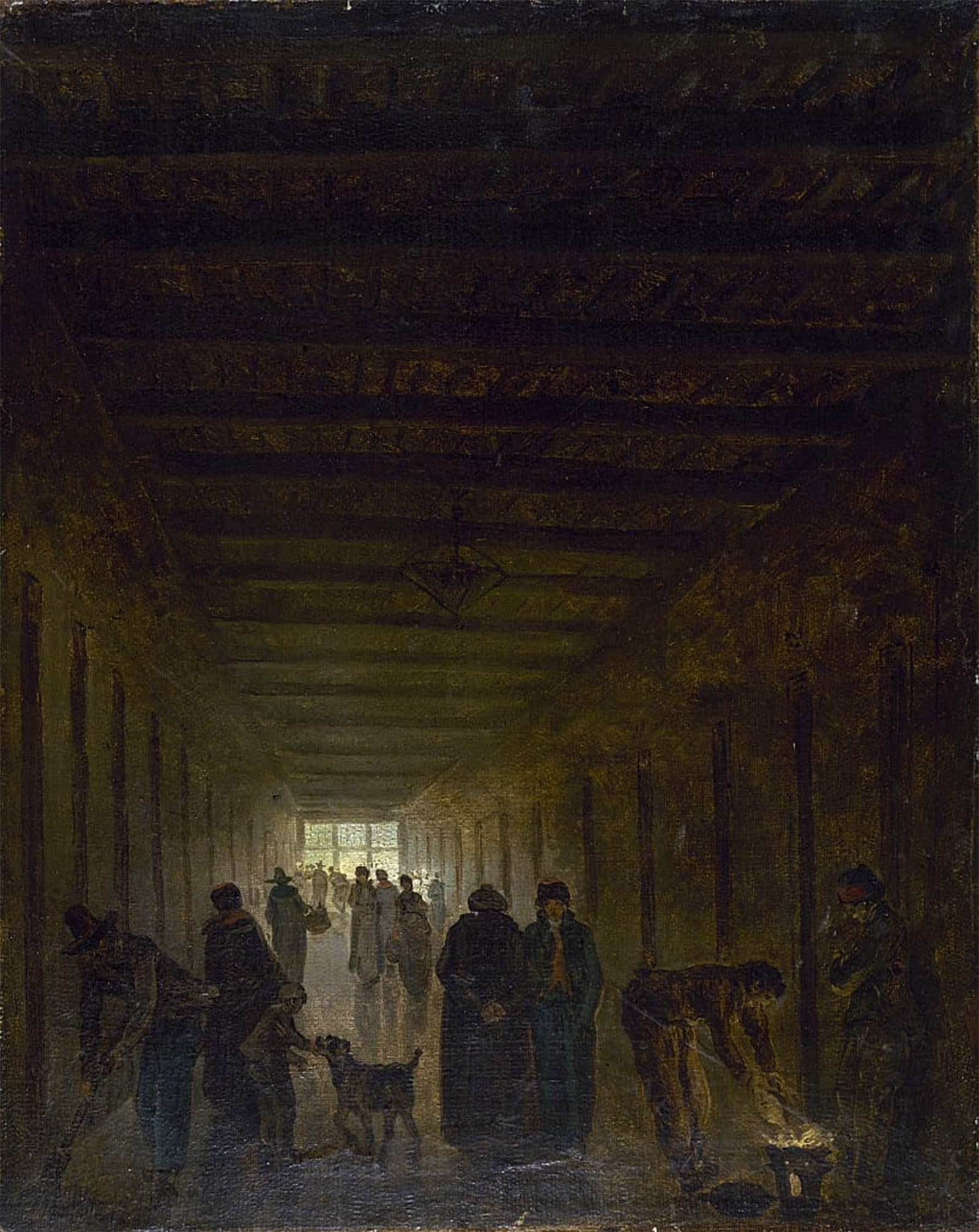 POSTERIIk Famous Print Pop Art Wall Art Graffiti Corridor of the Saint lazare Prison by Hubert Robert Art Prints for Home Decor 60x90cm