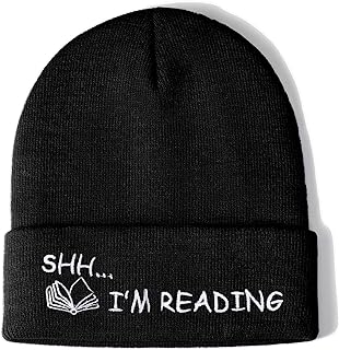 Book Lovers Gifts Hat Beanie for Women Men Reading Embroidered for Readers Bookish Book Club Librarians Bookworms Stuffers