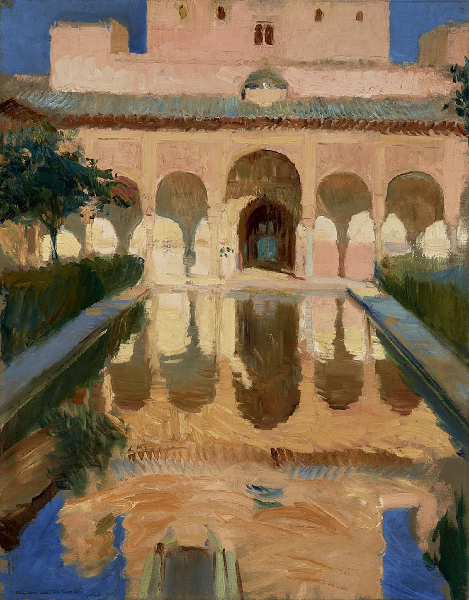 RZHRHJES Vintage Picture Wall Picture Painting Print Poster Hall of the Ambassadors Alhambra Granada by Joaquín Sorolla Abstract Wall Art Painting for Home Decor 60x90cm