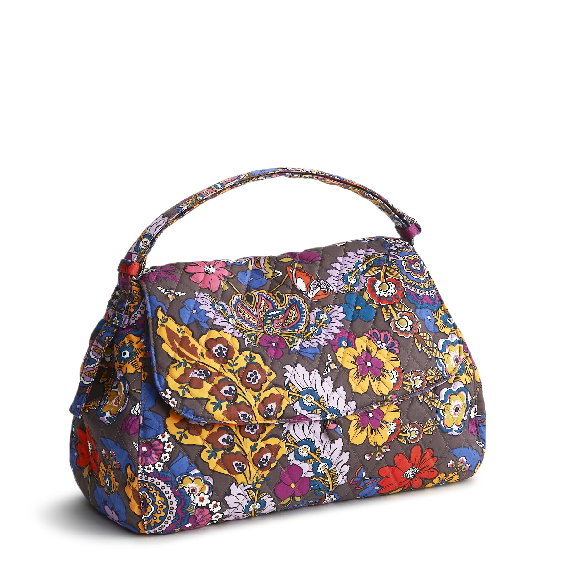 Vera Bradley Women's Cotton Rothvale Shoulder Bag, Colorful Bouquet, One Size