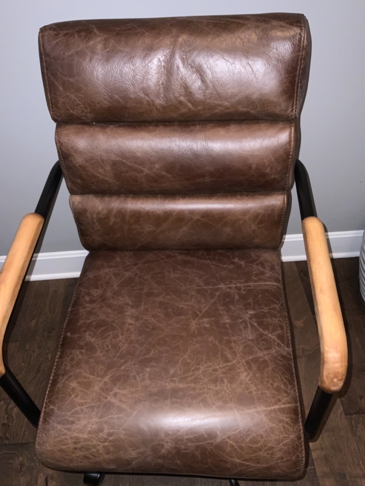 58/mo Finance ACME Harith Executive Office Chair 92414 Retro Brown Top Grain Leather