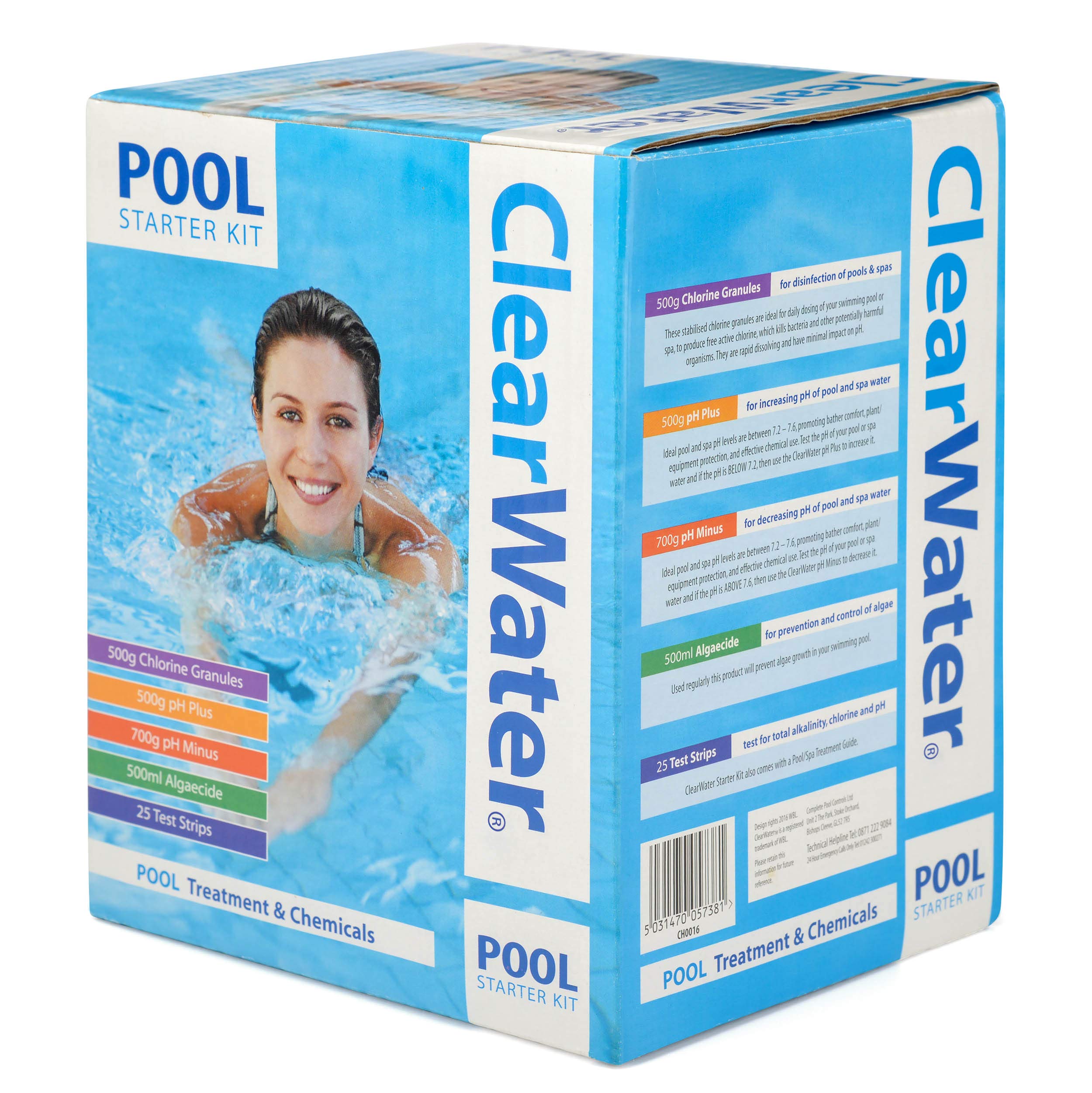 Clearwater CH0017 Pool Chemical Starter Kit for Above Ground Pool and
