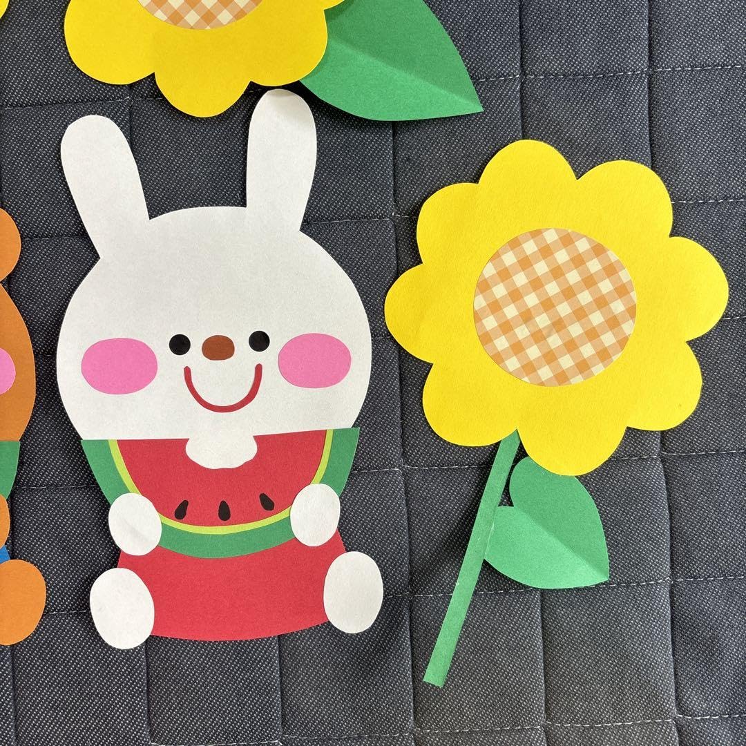 トールペイント女の子置物ひまわりのかかしくん壁掛け トールペイント女の子置物ひまわりのかかしくん壁掛け