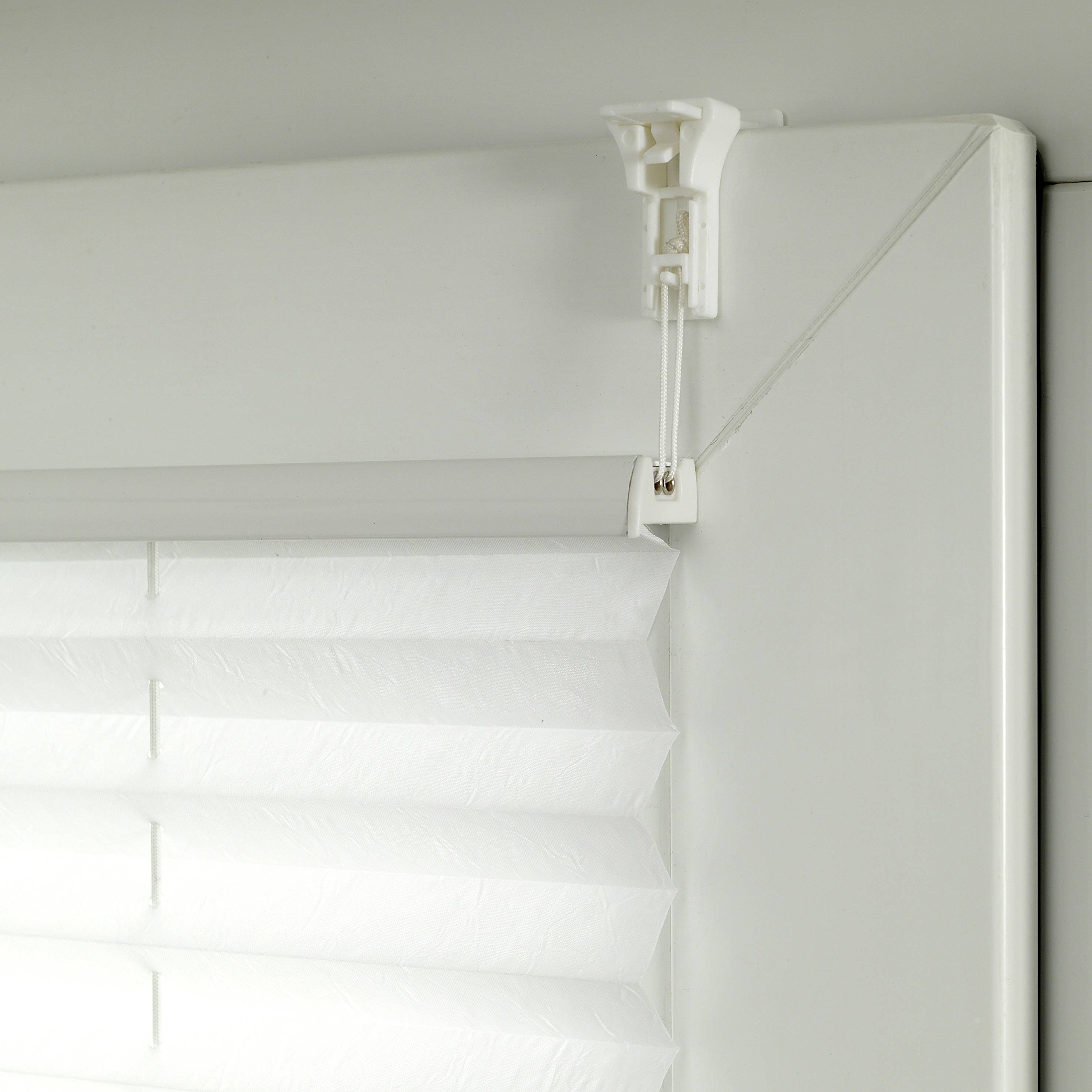 Gardinia Store plissé à Clipser, Idéal pour Le Jour et la Nuit, Kit de Montage Inclus, EASYFIX Store Plissé Nuit + Jour, Blanc, 50 x 130 cm (LxH)