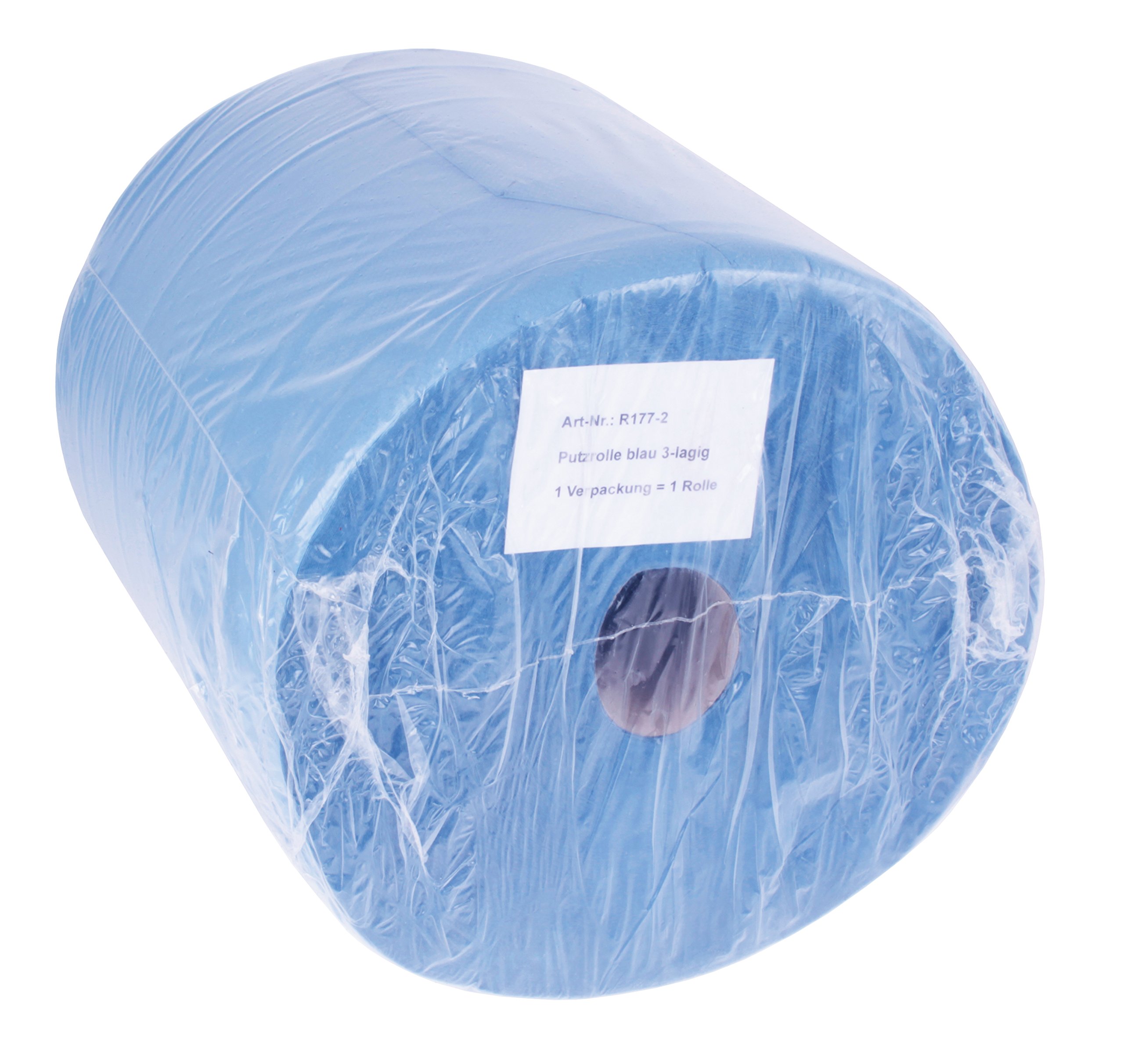 1x Putztuchrolle blau | 1000 Blatt 3-lagig | 36x34 cm | randverleimt geprägt und nassfest | von EUROCELL