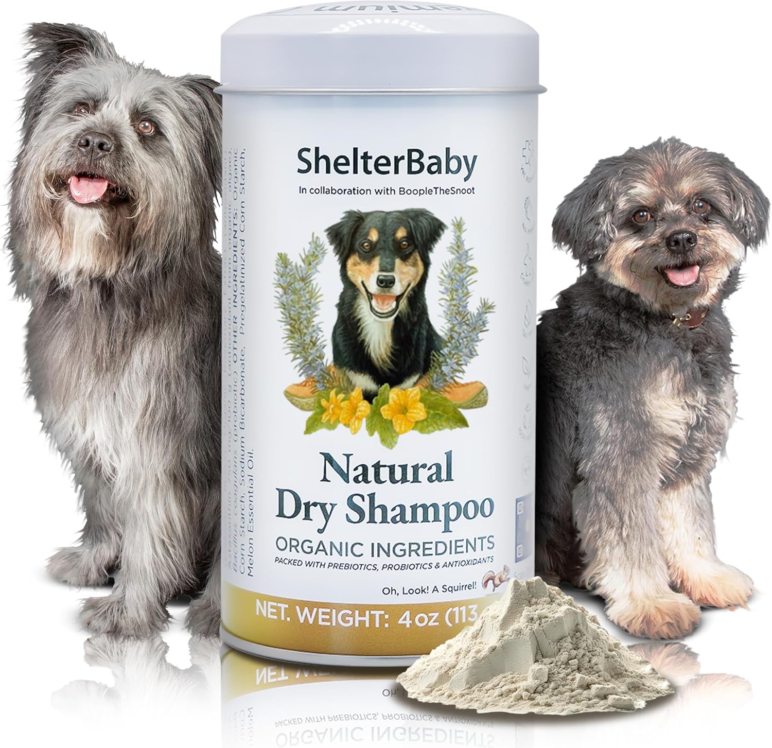 Dry Shampoo for Dogs – Antifungal Itchy Skin & Hot Spot Relief, Yeast Infection & Paw Licking Treatment, Dog Powder with Allergy Support