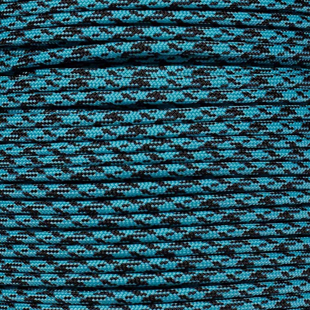 PARACORD PLANET 100 Feet Hanks Of Parachute 550 Cord Type Iii 7 Strand Paracord Over 200 Colors Neon Turquoise & Black โ image 1