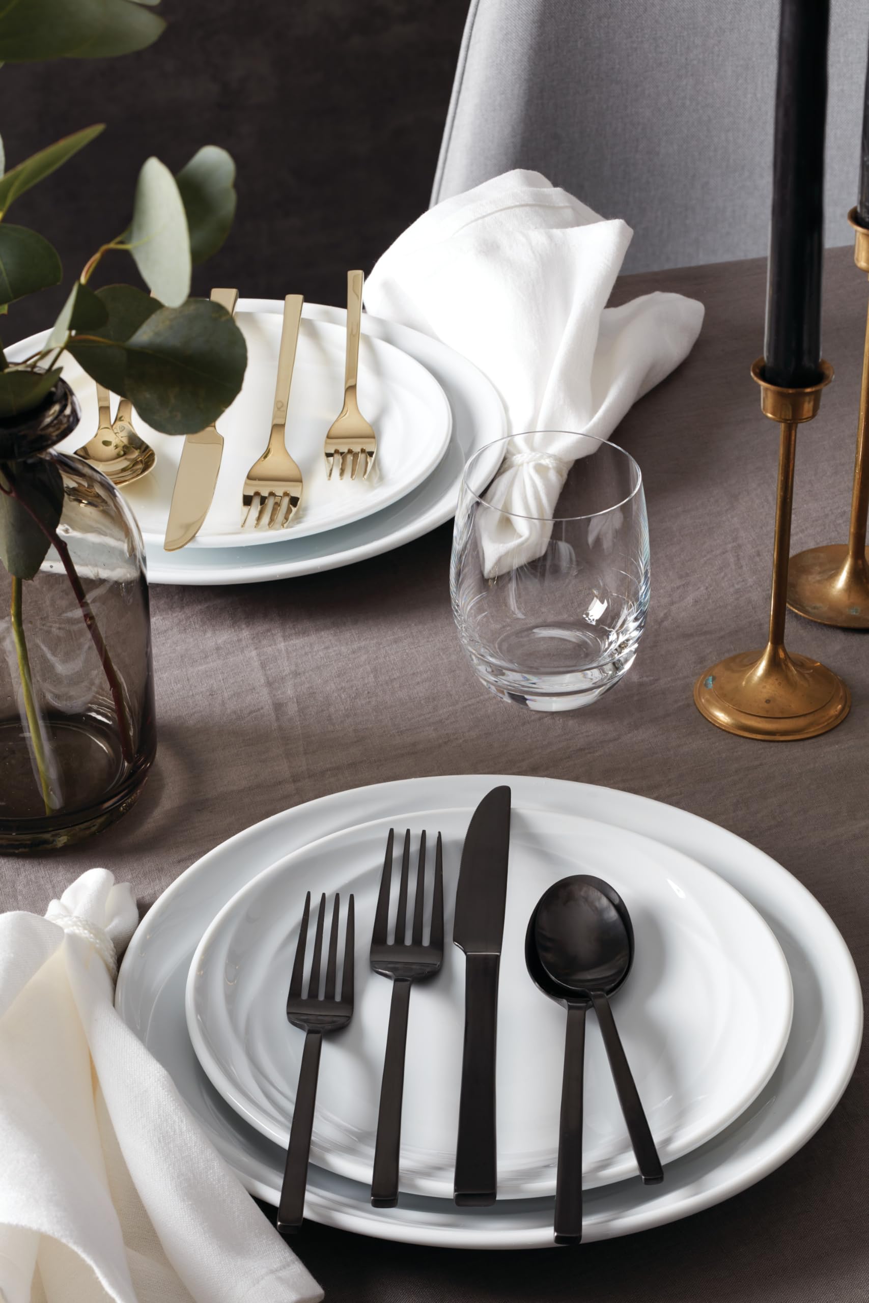 Amazon.com | Allay Midnight 20 Piece Everyday Flatware Set