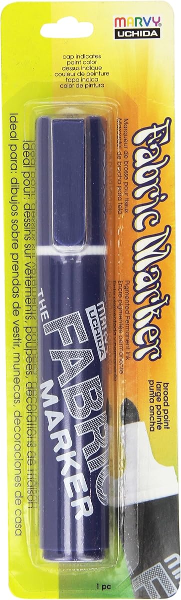 UCHIDA 622-C-33 Marvy Broad Point Fabric Marker, Navy
