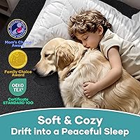 Vista 31 de OhGeni Protector de colchón 100% impermeable, sábana bajera con bolsillos profundos, material suave transpirable sin ruido de alta calidad, funda