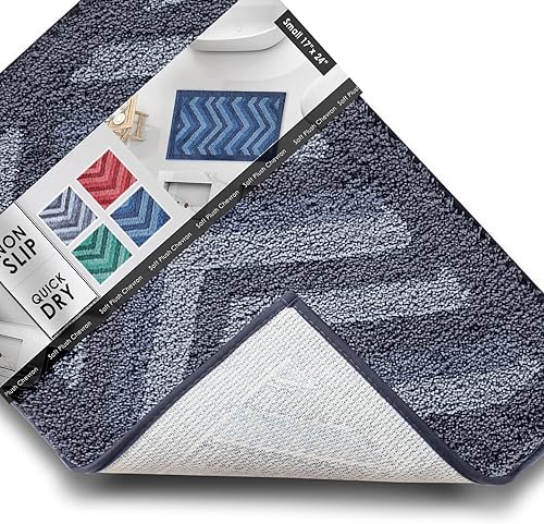 Miniatura 38 de Clara Clark - Alfombras de baño, ultra suaves y peludas - Tapetes para baño, lavables a máquina, con respaldo de goma antideslizante, 17 x 24