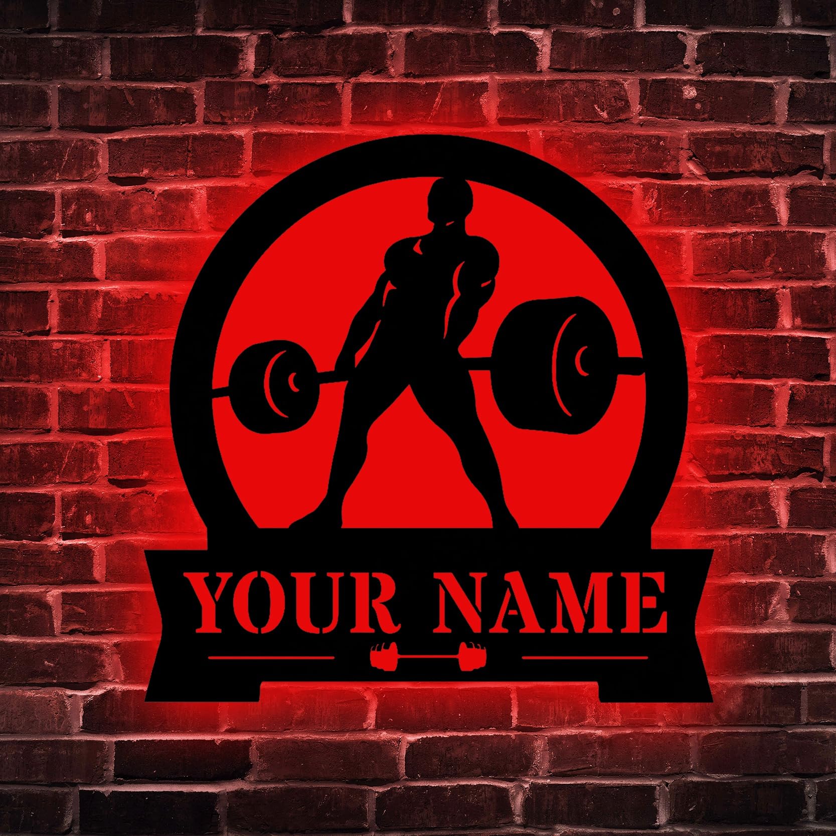 Insegna al Neon con monogramma Deadlift da palestra, insegna da palestra personalizzata per la casa, insegna da allenamento al Neon, insegna da palestra personalizzata, insegna da palestra in metallo