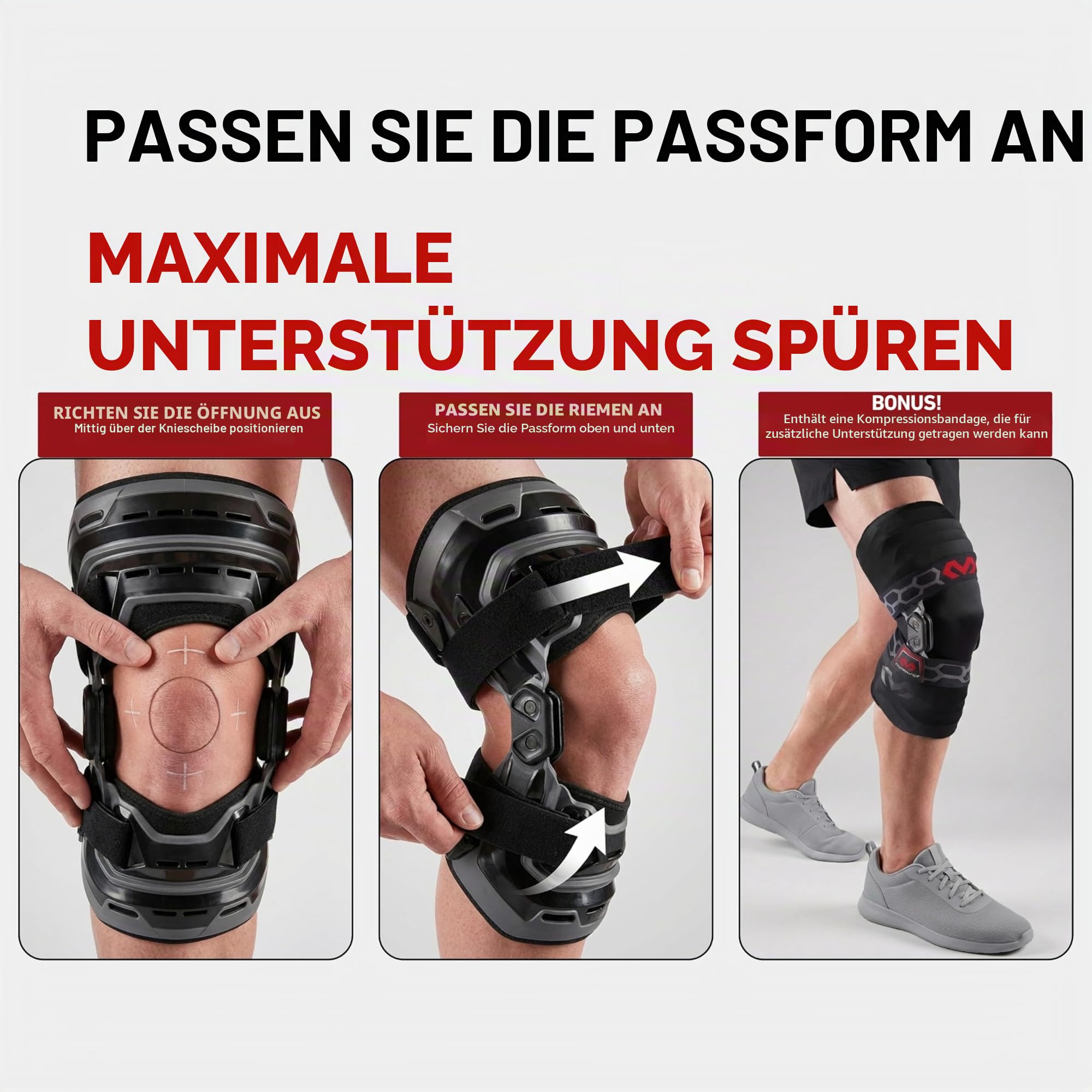 McDavid Knee Brace Bio-Logix, Schwarz, Large, 4200R-Le-BK-L