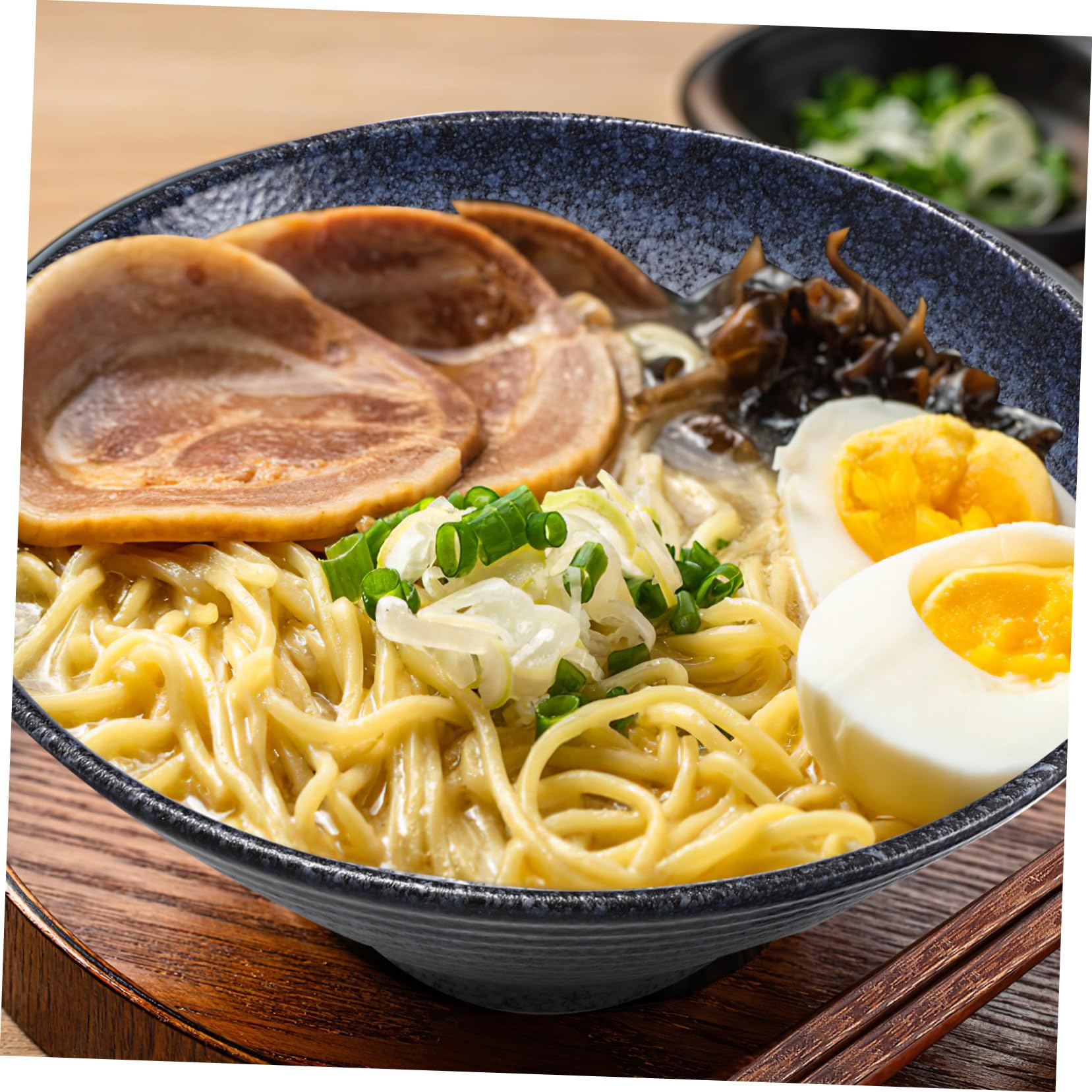 Cabilock Bol à Ramen Japonais Céramique avec Baguettes et Cuillère Antidérapante Résistante Micro-ondes et Lave- pour Nouilles et Maison