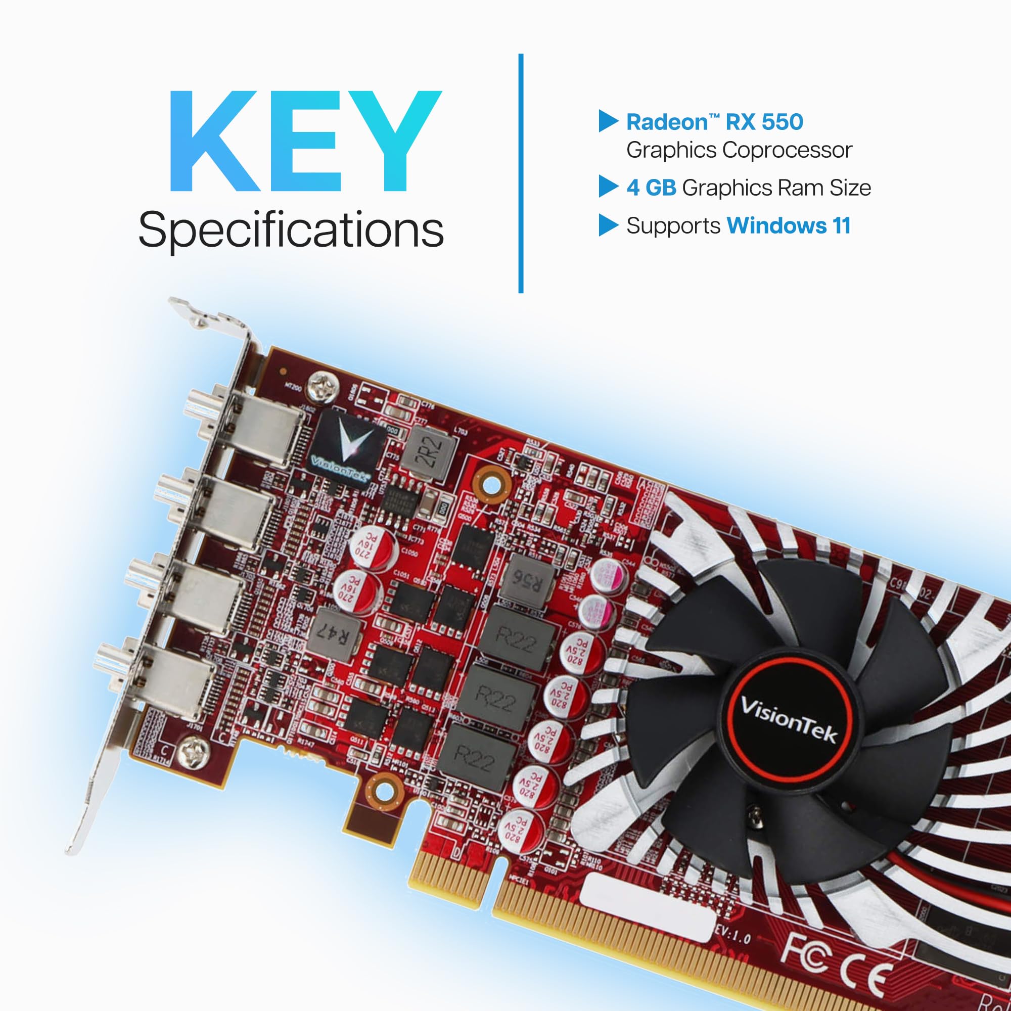 Amazon | VisionTek AMD Radeon® RX 550 SFF 4M 4GB GDDR5