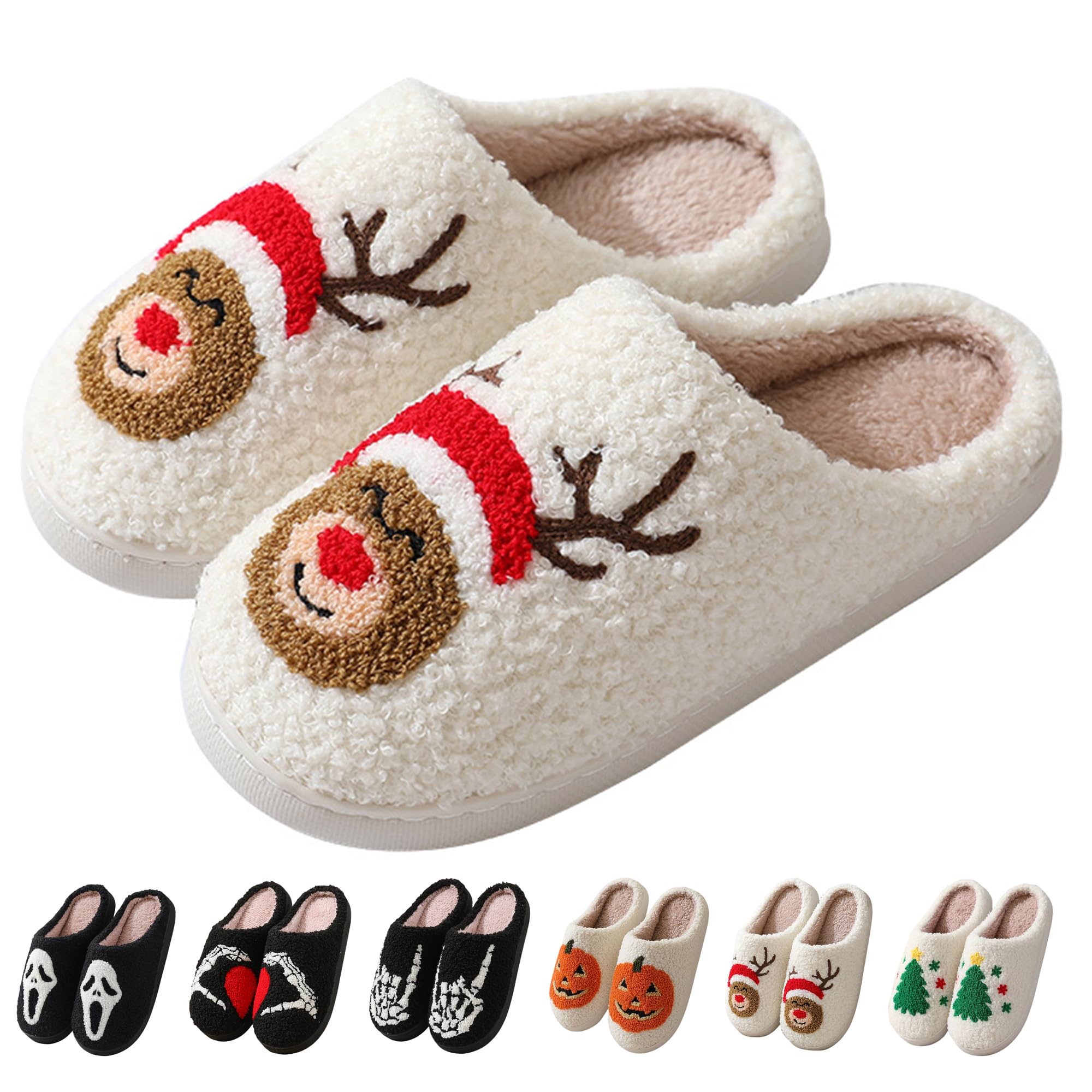 Comfy Elastic Slippers for Women Men,Memory Foam Soft Plush House Slippers