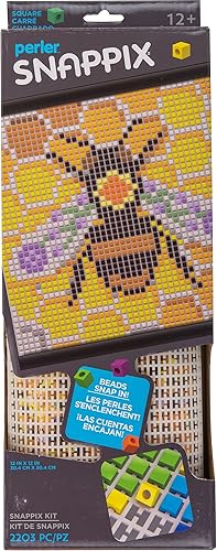 Perler Snappix Kit 12"X12"-Folksy Bee -8054488
