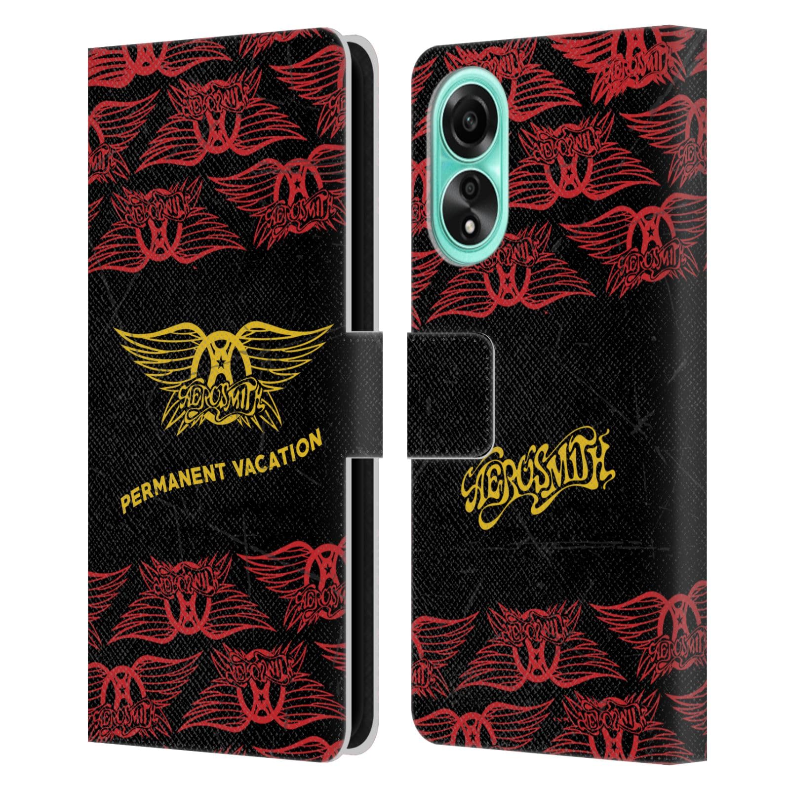 Head Case Designs Officially Licensed Aerosmith Permanent Vacation Classics Leather Book Wallet Case Cover Compatible With Oppo A78 5G
