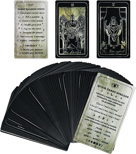 Miniatura 6 de Cartas de tarot para principiantes, cartas de tarot simples e intuitivas, baraja de adivinación para lectores expertos, cartulina suave con barajas