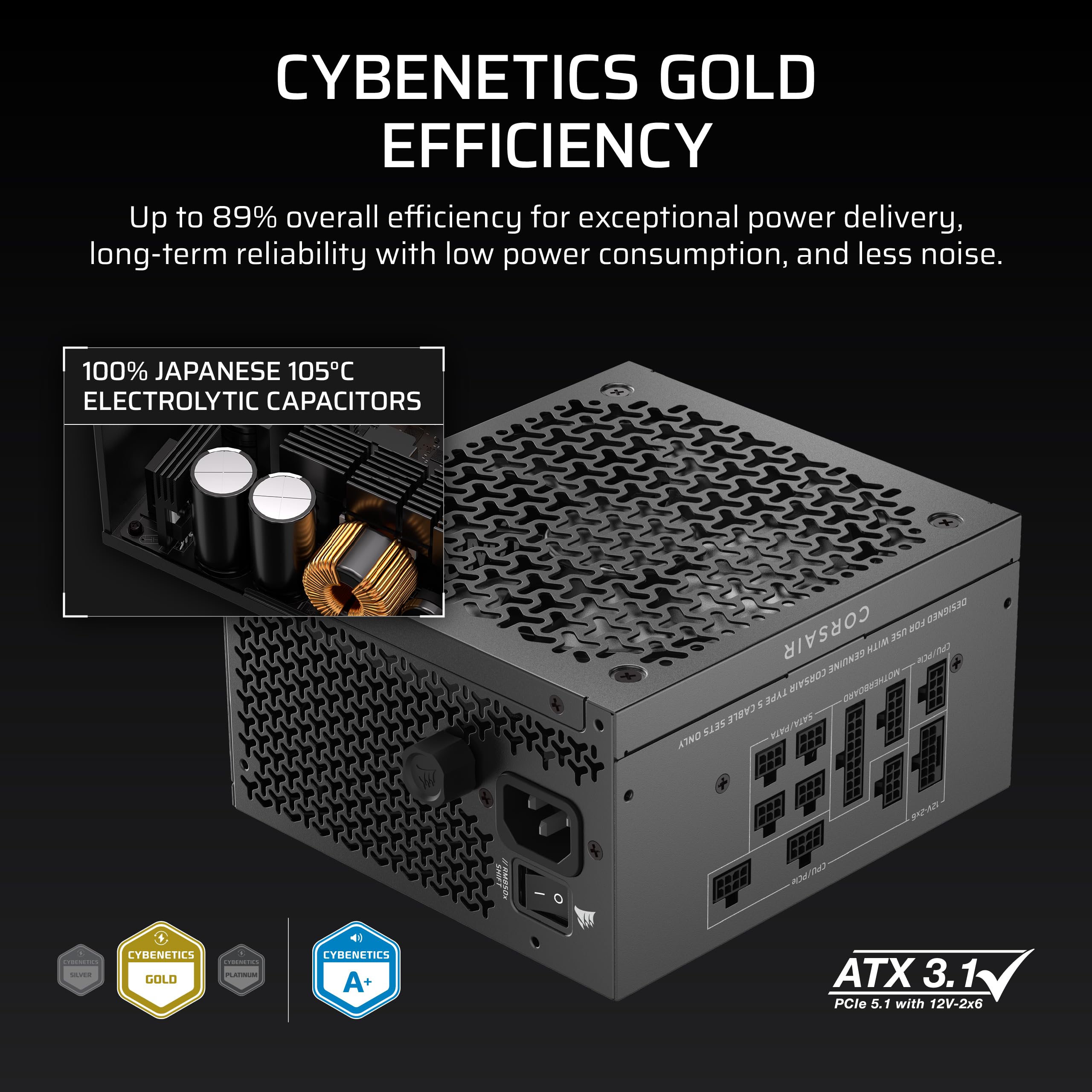 Amazon | Corsair RM850x Shift (2025) 完全モジュラーATX電源
