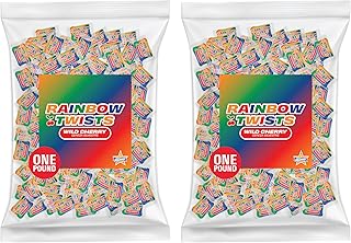 Rainbow Cylinder Shaped Candy Twists - 2 Pounds - Fruit Flavored