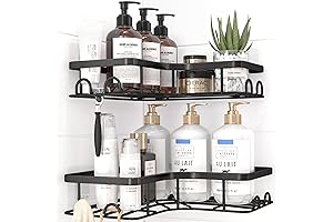Coraje Shower Caddy - Optimize Bathroom Storage with Rustproof Adhesive Shelves