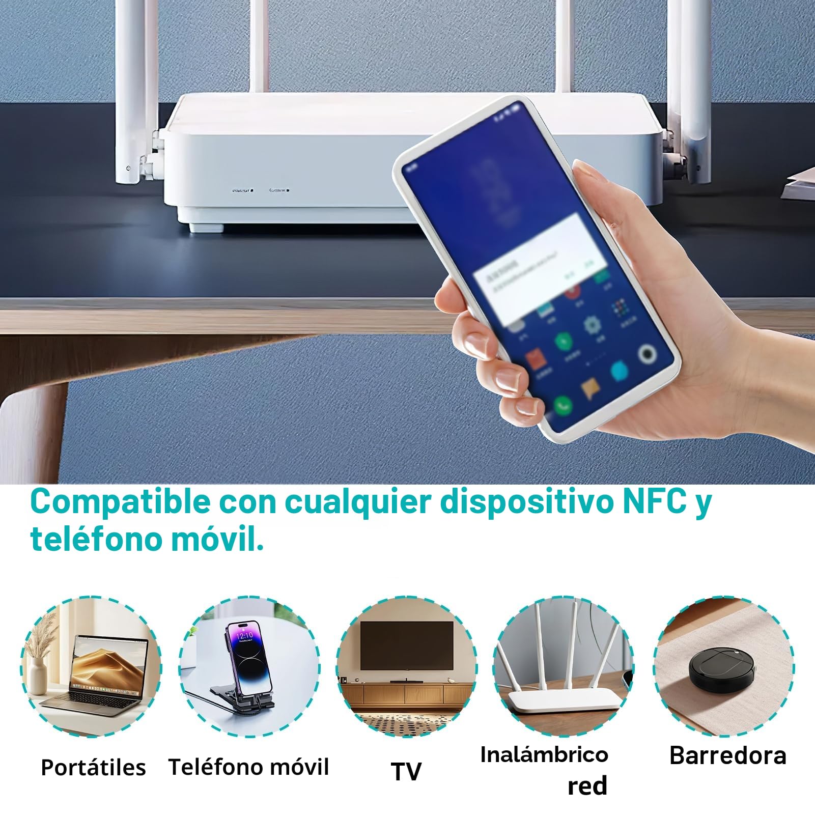 Pegatinas NFC Ntag213 regrabables 144 bytes para iPhone iOS Android