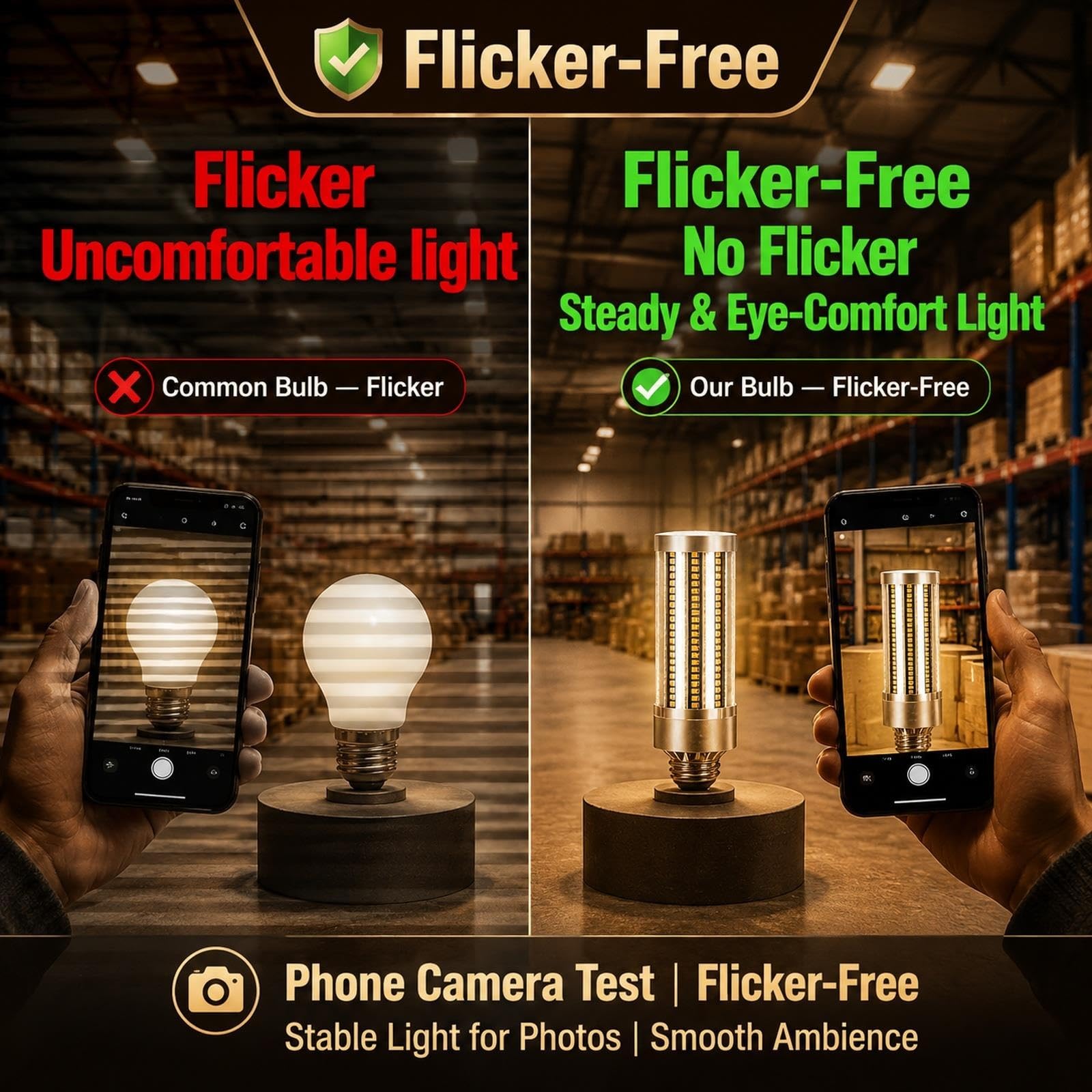 Lampadina LED E27 35W 3000K Luce Calda Alta Luminosità Non Dimmerabile