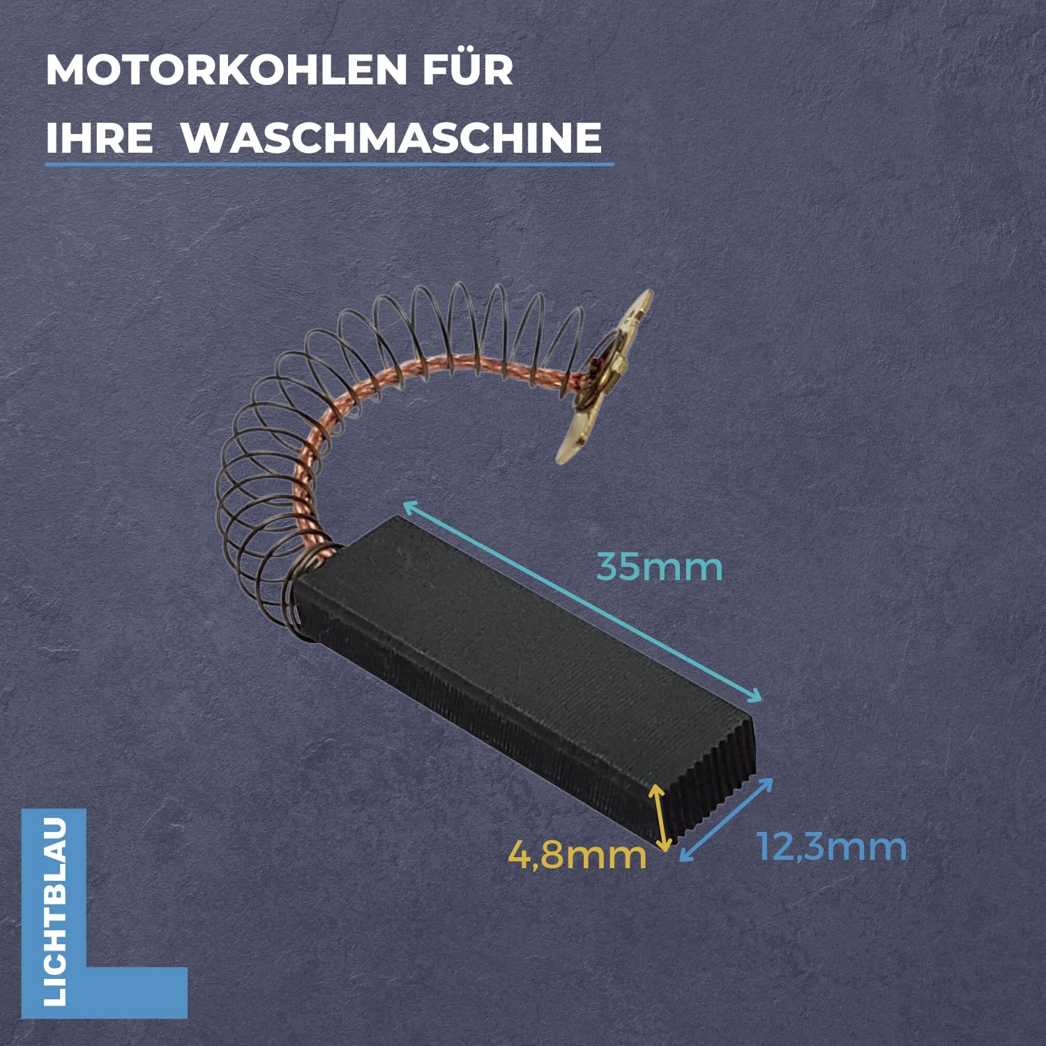 KVSERT 8 Stück Waschmaschinen-Kohlebürsten 154740 - Motor Ersatzteile