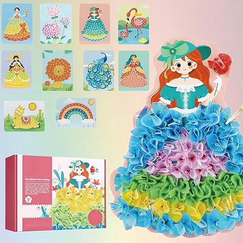 Mystoneer Fabric Art Frenzy, 2023 nuevo estilo de tela para niños, dibujo de locura, libro de actividades de vestir de princesa, sin costura,