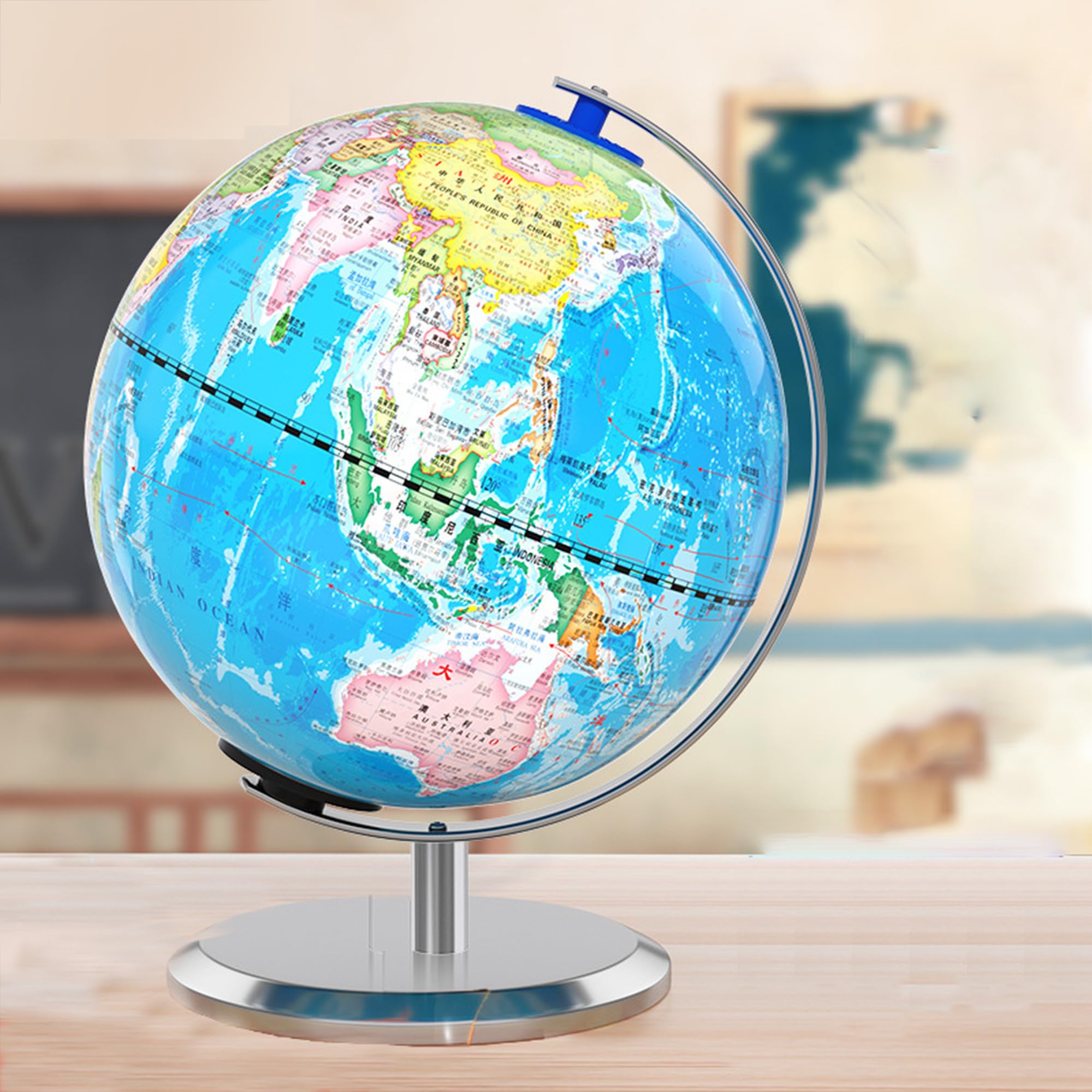 Globe Lévitation Magnétique Dracarys Avec LED Et Carte Du Monde - Décoration Flottante Pour Bureau Ou Salon - 15cm