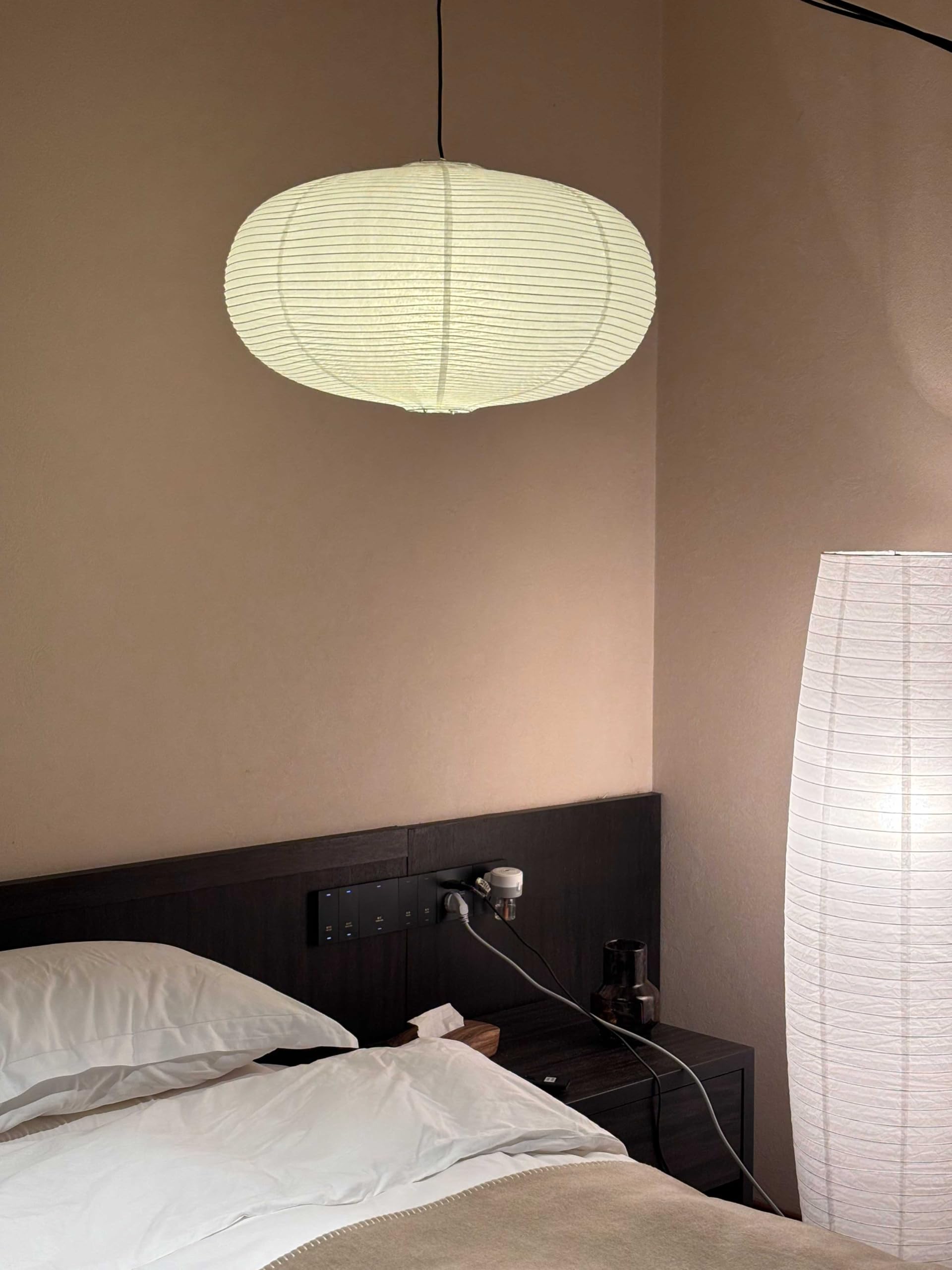 Grande paralume a sospensione bianco obliato 55,5 cm lanterna per la casa decorazione della casa paralume da soffitto