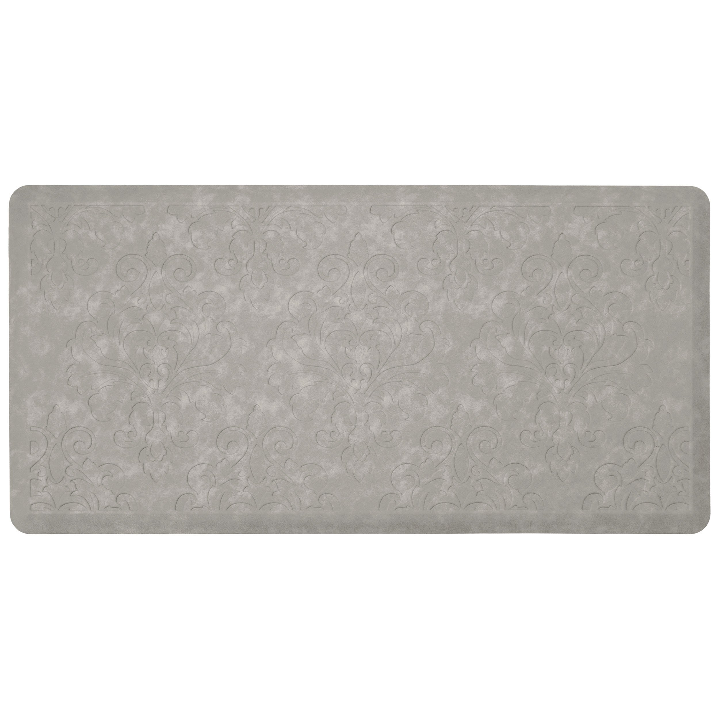 Chef GearAnti-Fatigue Gelness Kitchen Mat - Marni Design - Cushioned Comfort Chef Mat - Faux Leather - Cooking & Standing Relief -Skid-Resistant - Measures 20"x39" - Grey