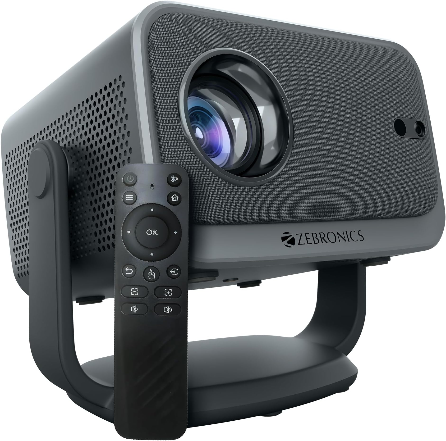 PIXAPLAY 67, Smart LED Projector, 9000 Lumens, 4K Support, 150 Inches Screen Size, Auto [ Focus | Keystone ], BT v5.2, HDMI, USB, RJ45, WiFi, 1080p Native, APP Support, BT Remote, Miracast